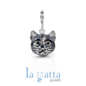 CHARM GATTO – LA GATTA “I METICCI” CHARM SMALTATO