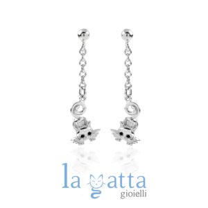 ORECCHINI GATTO – LA GATTA FURBA ORECCHINI PENDENTI
