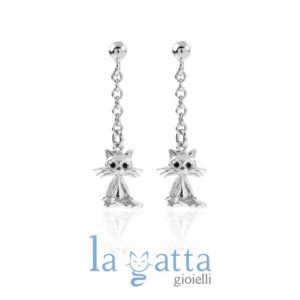 ORECCHINI GATTO – LA GATTA ZEN ORECCHINI PENDENTI
