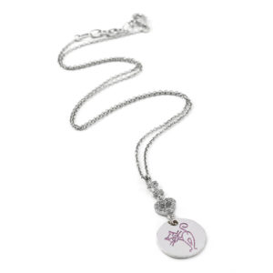 COLLANA GATTO – LA GATTA COLLANA I LOVE CATS – ROSA TIFFANY 2
