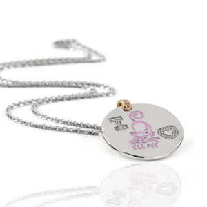COLLANA GATTO – LA GATTA COLLANA I LOVE CATS – ROSA TIFFANY